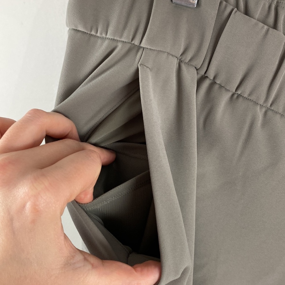 Lululemon Stretch High Rise Pant 7/8 Length Pockets Drawstring Grey Size 14 - Picture 10 of 16